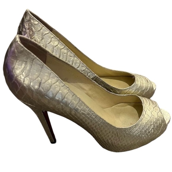 Jimmy Choo Shoes - JIMMY CHOO Python gold leather high heel